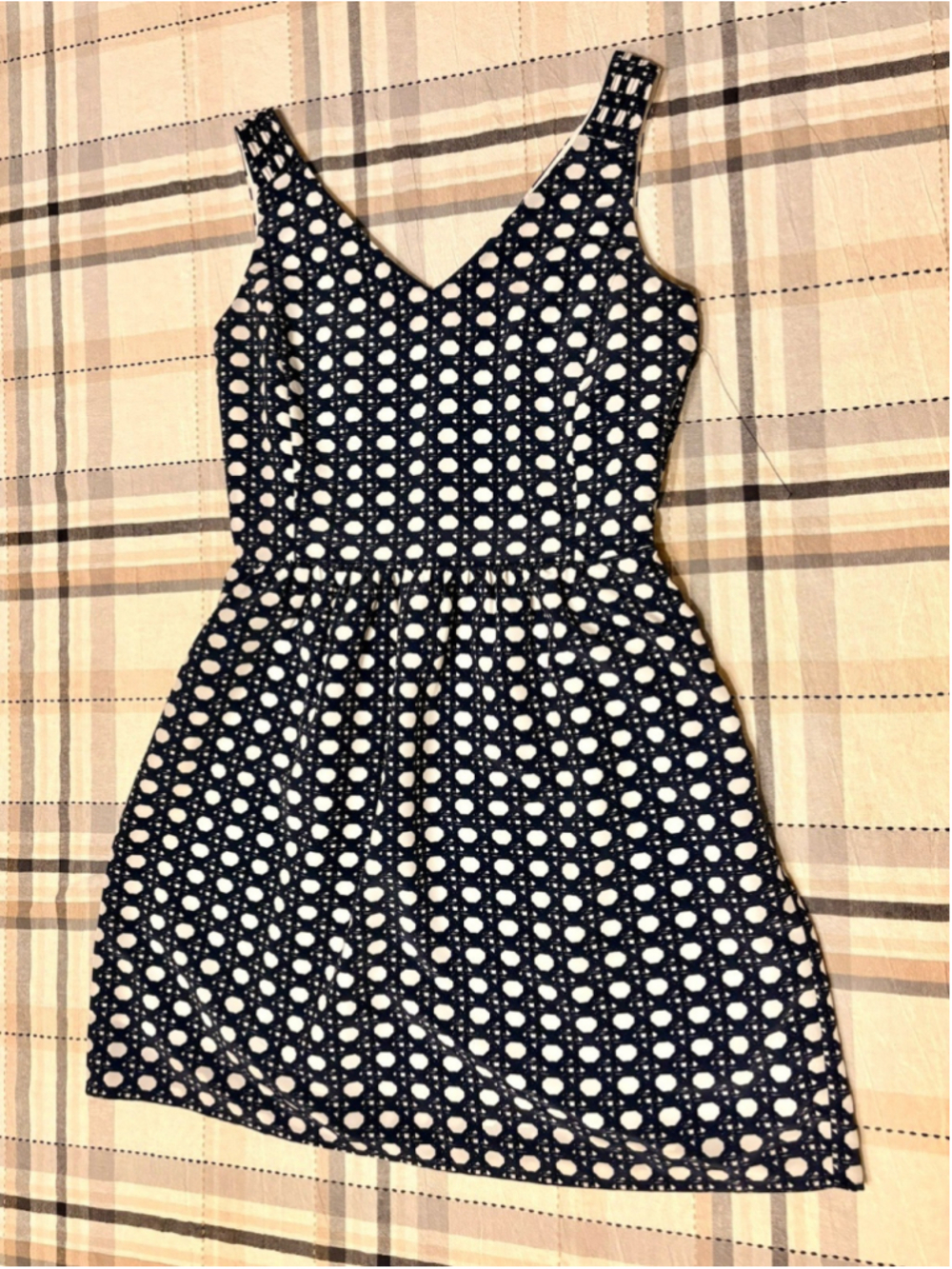 Vineyard Vines Dress Size 6 Blue White Fit Flare Preppy Coastal Chic Summer